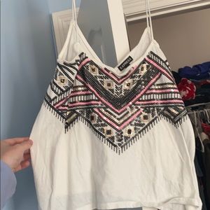 Sparkly crop tank top